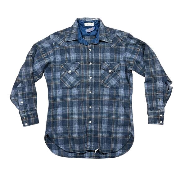 Vintage Pendleton High Grade Western Wear Pearl Snap Flannel Shirt - Picture 1 of 5